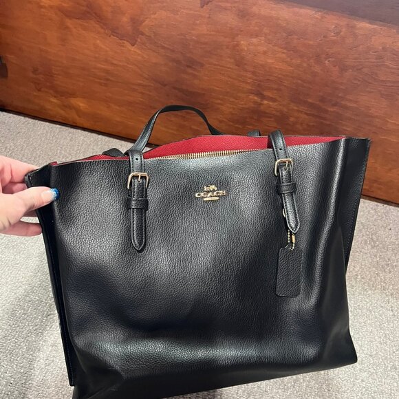 Black Coach Mollie Tote Bag Model 1671 - Picture 7 of 9